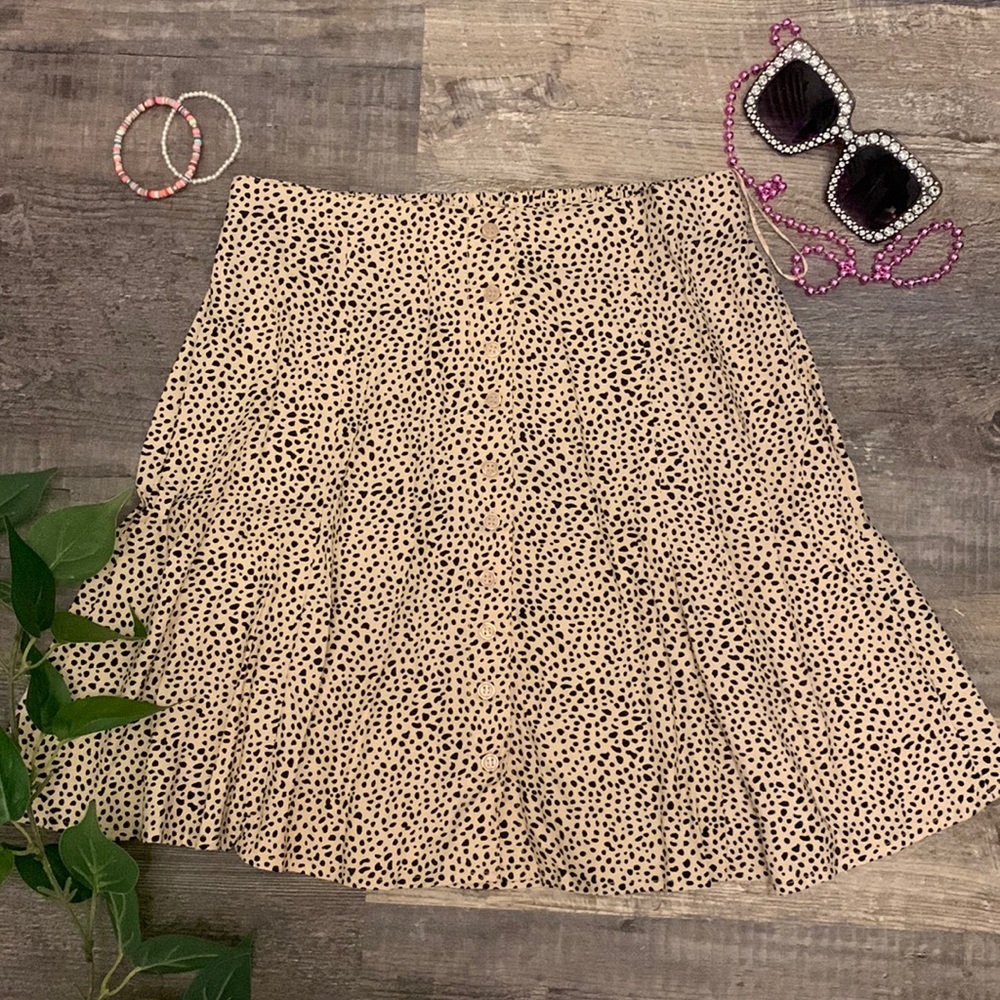 Japra Animal Print Flowy Skirt
